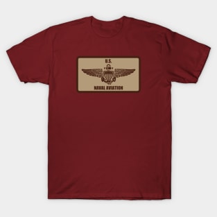 U.S. Naval Aviation Wings Patch (desert subdued) T-Shirt